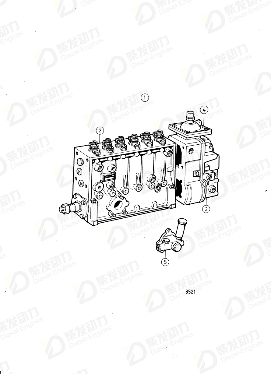 volvo penta Injection pump 3803690 Drawing volvo penta Injection pump 3803690 Drawing